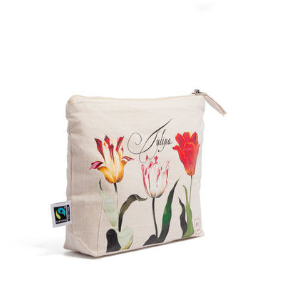 Beauty case de algodón estampado tulipanes De Geest