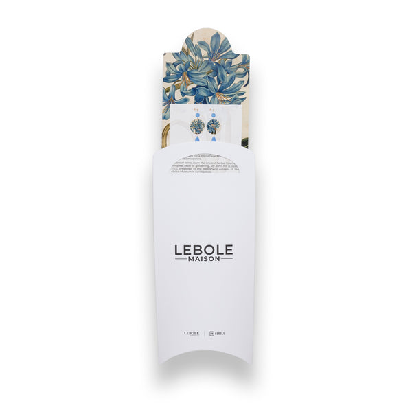 Orecchini Leone e Cuore Pietra Blu Lebole Collezione The Circle