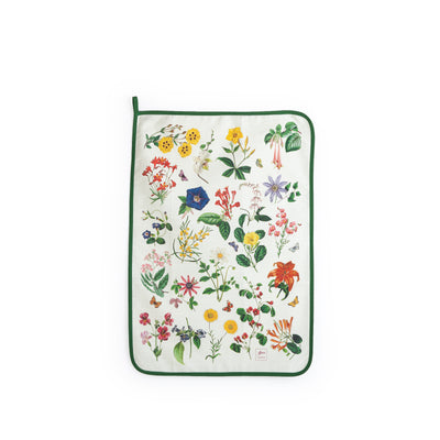 Dishtowel with botanical decoration