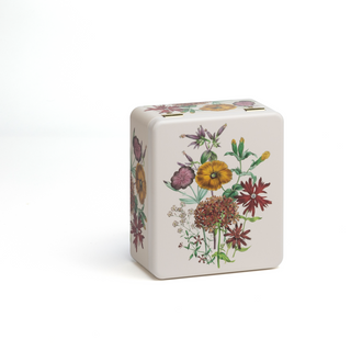 Scatola in latta decoro Bouquet con 24 tisane