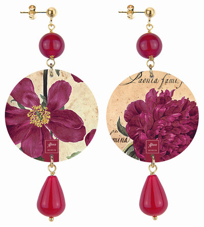 Lebole Maison per Aboca Museum - Orecchini Peonia Femina