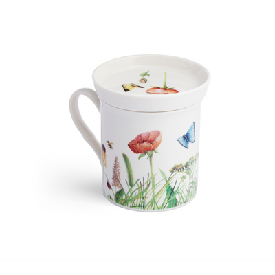 Tazza da the con piattino decoro "Mondo Piccolo"
