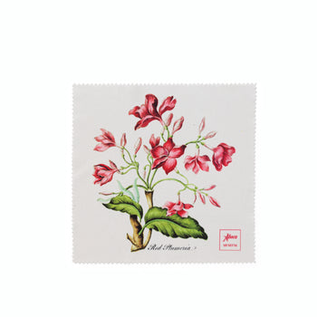 Red plumeria cloth