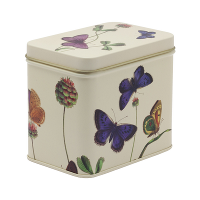 Scatola in metallo decoro Farfalle con 16 tisane