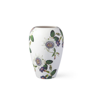 Vaso grande in ceramica decoro Passiflora
