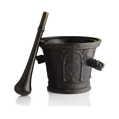 Grande mortaio in bronzo